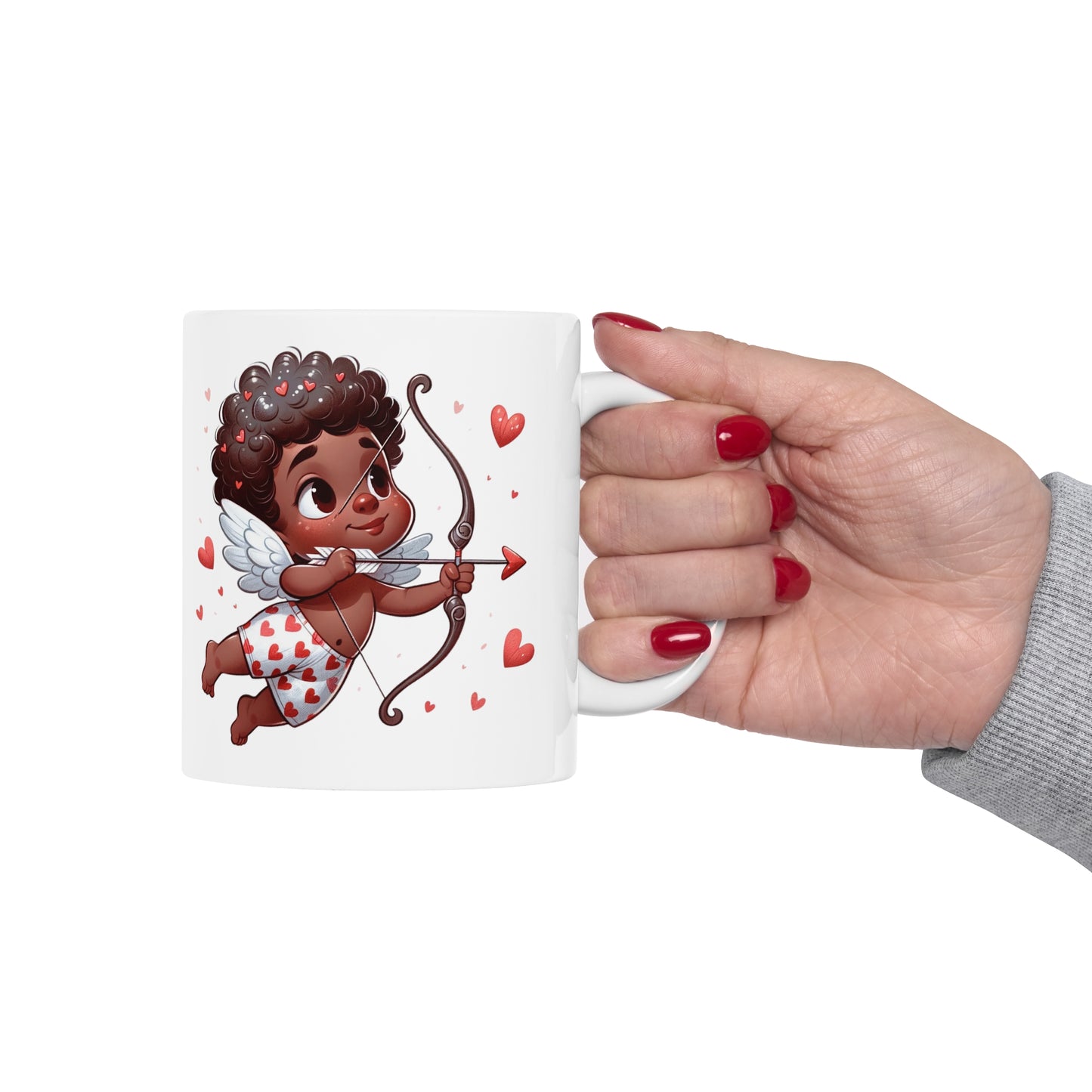 Cupid's Charm| African American Ceramic Mug | Valentine's Day Mug