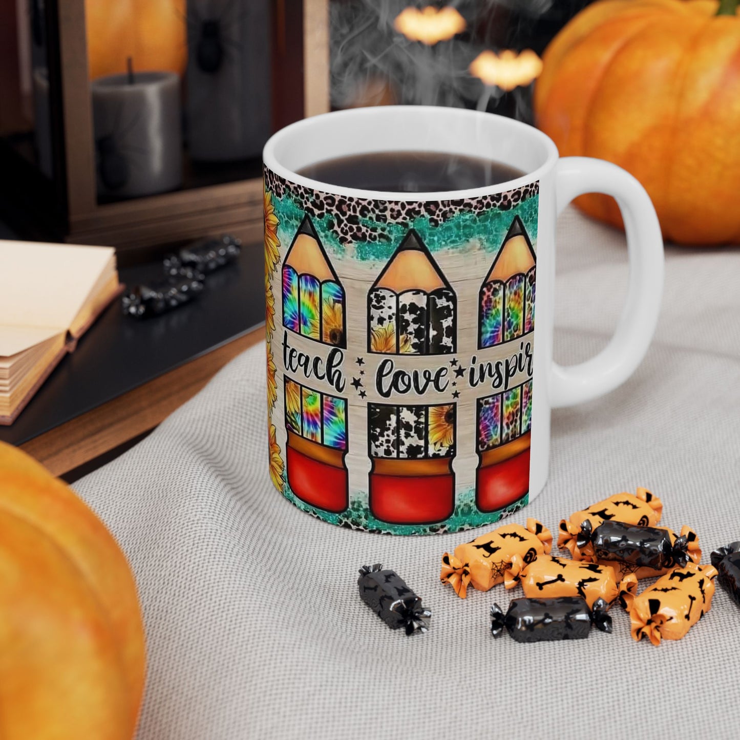 Teacher Mug | Teach Learn Inspire| Ceramic Mug