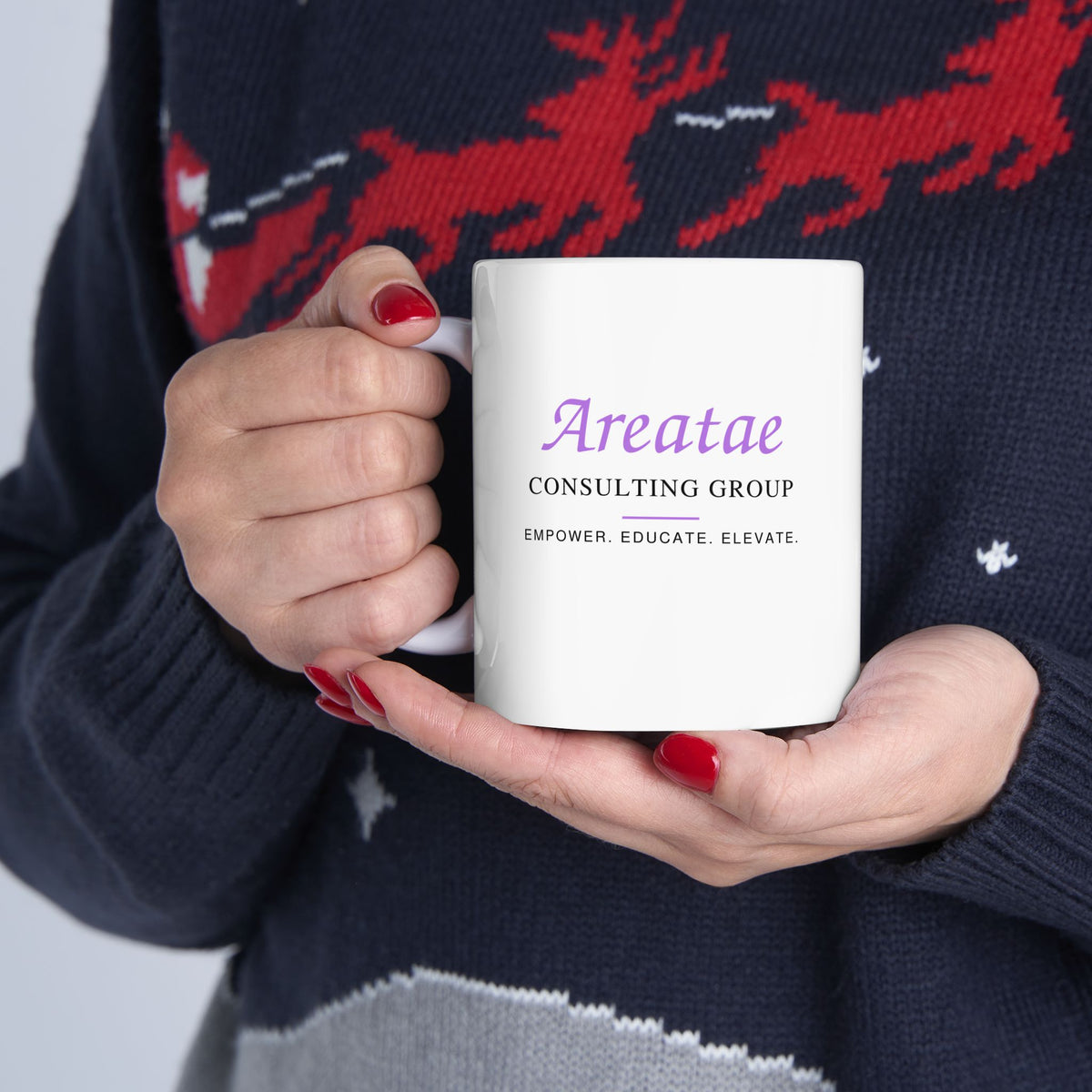 Areatae Consultanting Group Logo Ceramic Mug — Personalized Business Branding Coffee Cup (11oz, 15oz)