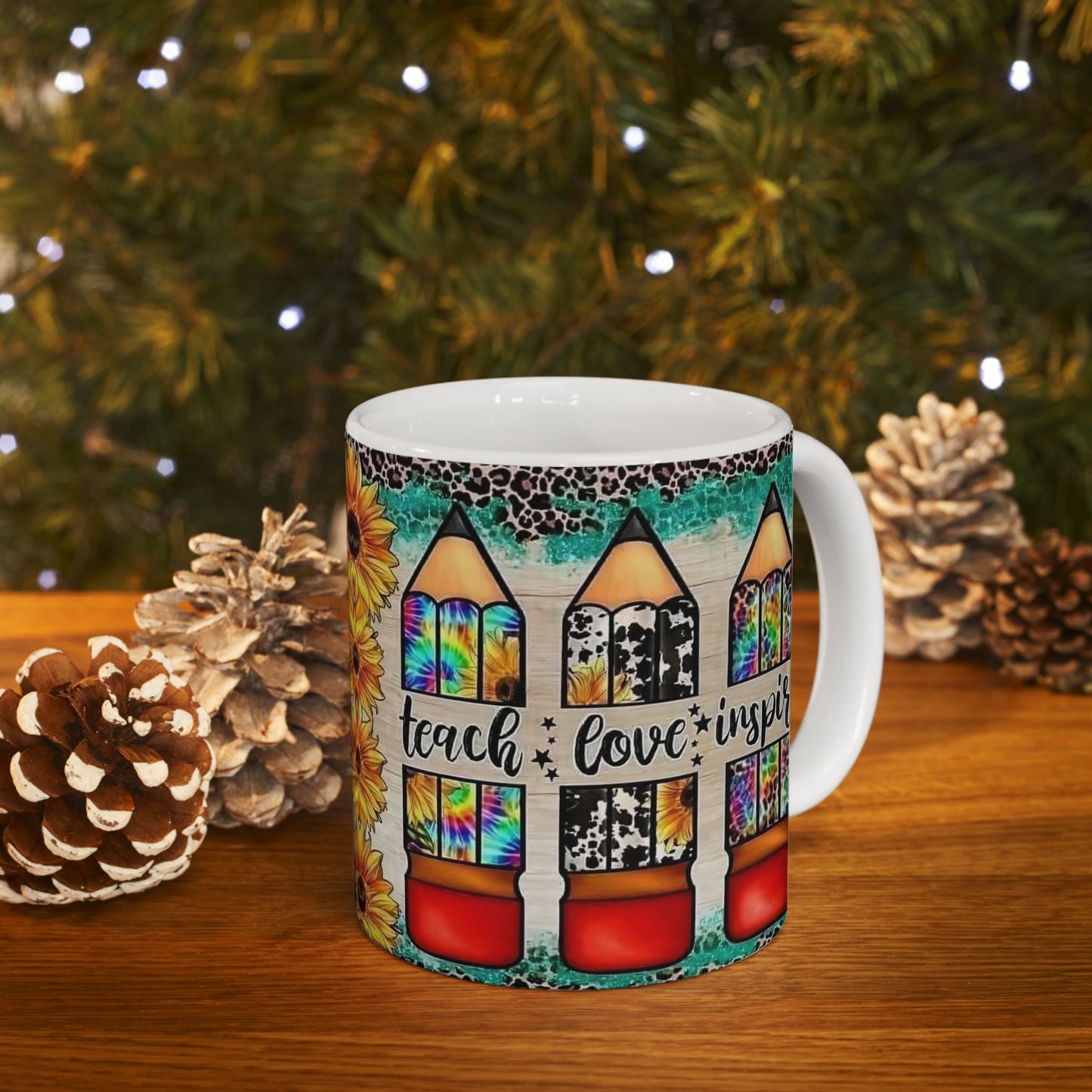 Teacher Mug | Teach Learn Inspire| Ceramic Mug