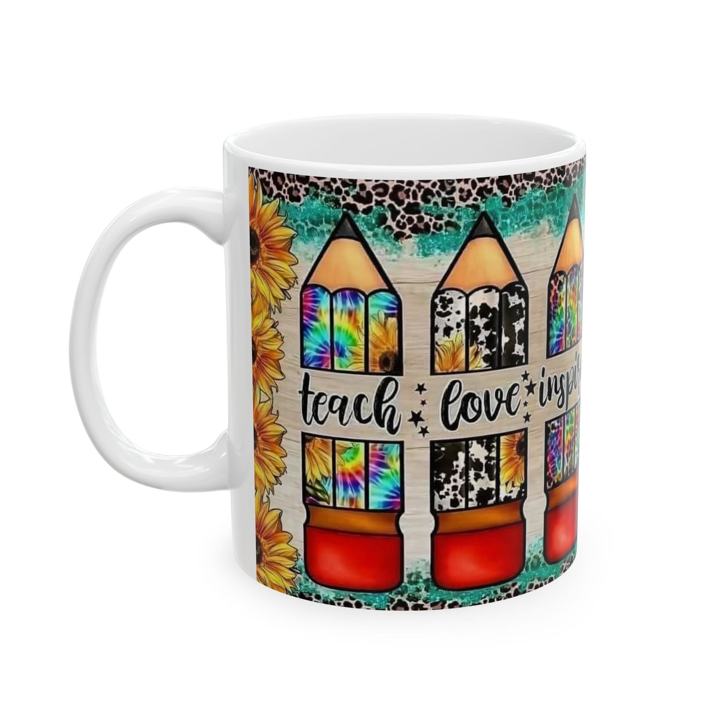 Teacher Mug | Teach Learn Inspire| Ceramic Mug