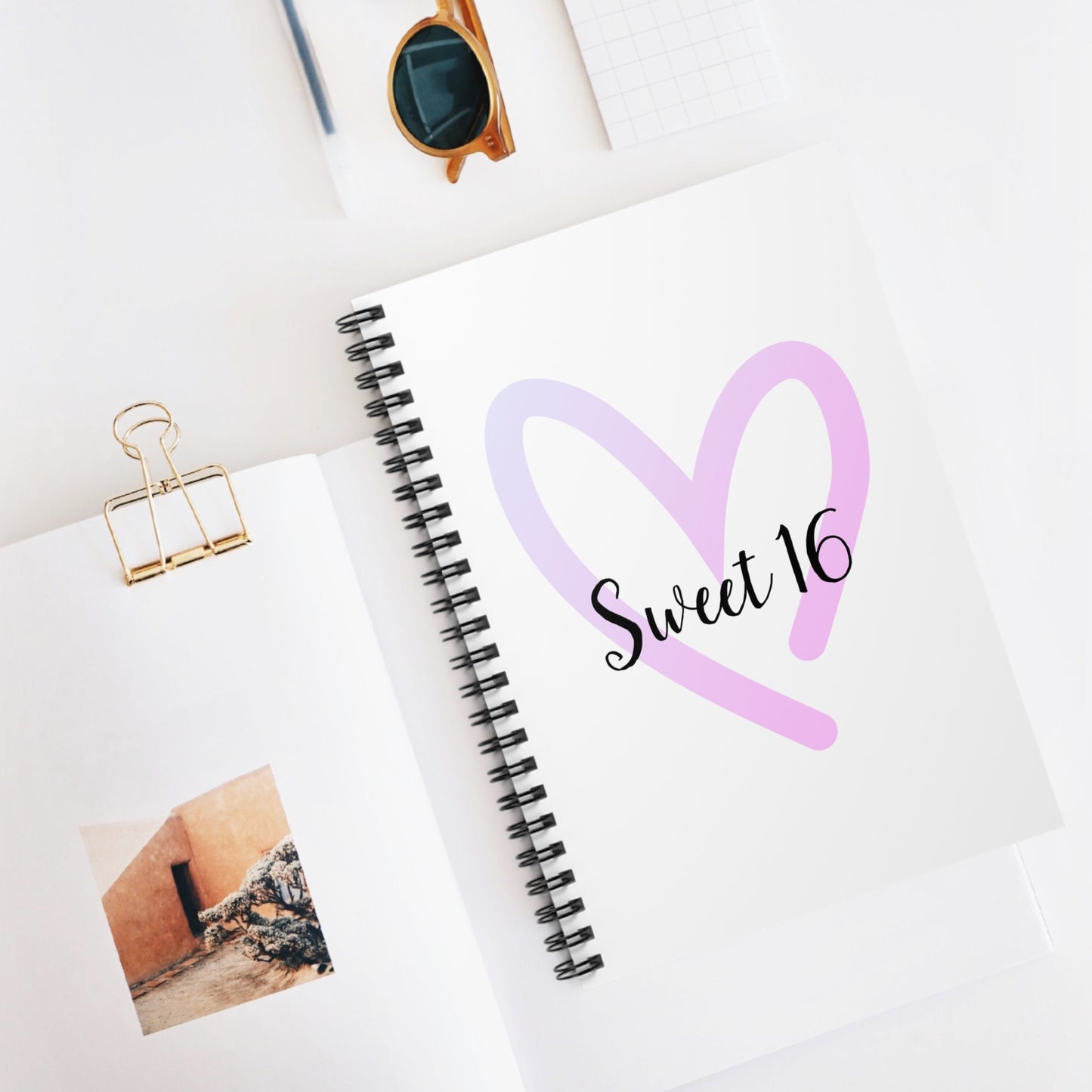 Sweet 16 Spiral Notebook - Ruled Line Paper
