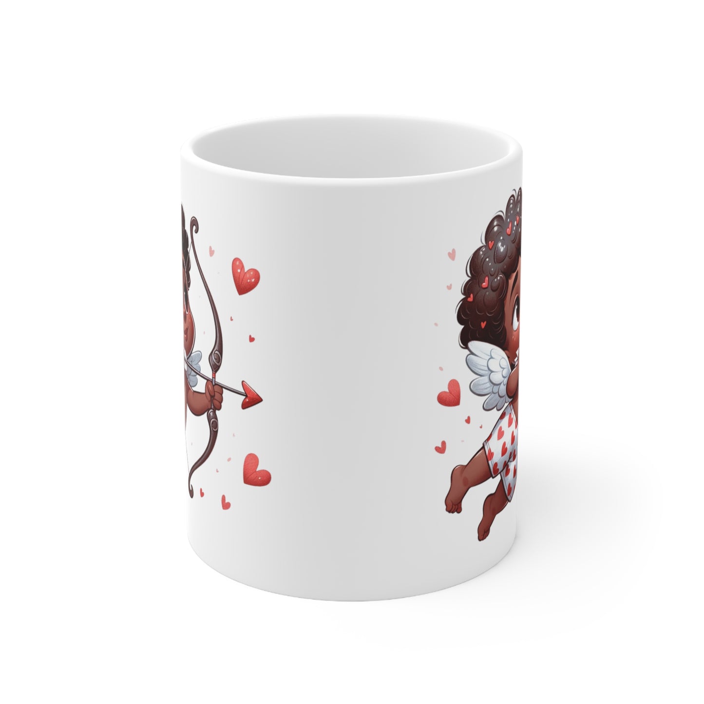Cupid's Charm| African American Ceramic Mug | Valentine's Day Mug