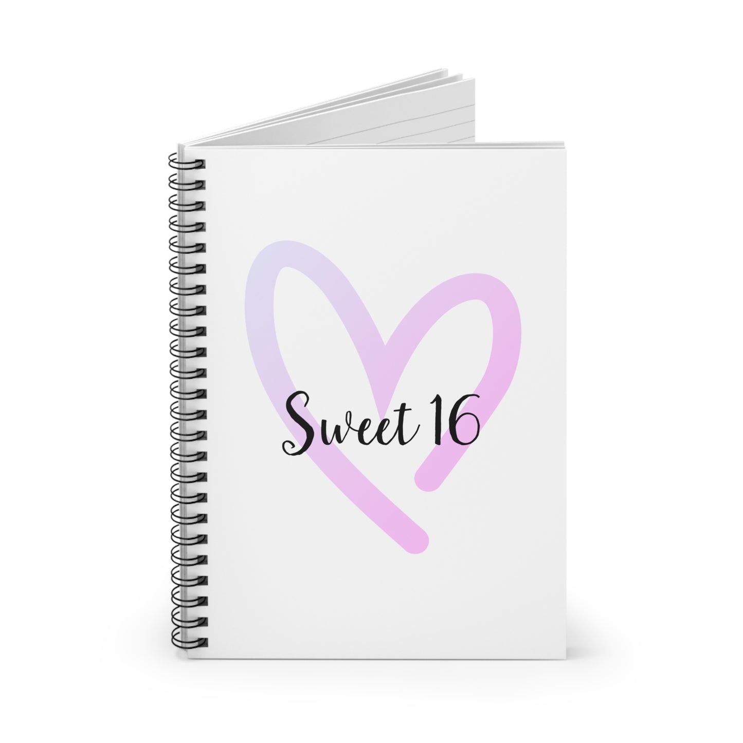 Sweet 16 Spiral Notebook - Ruled Line Paper