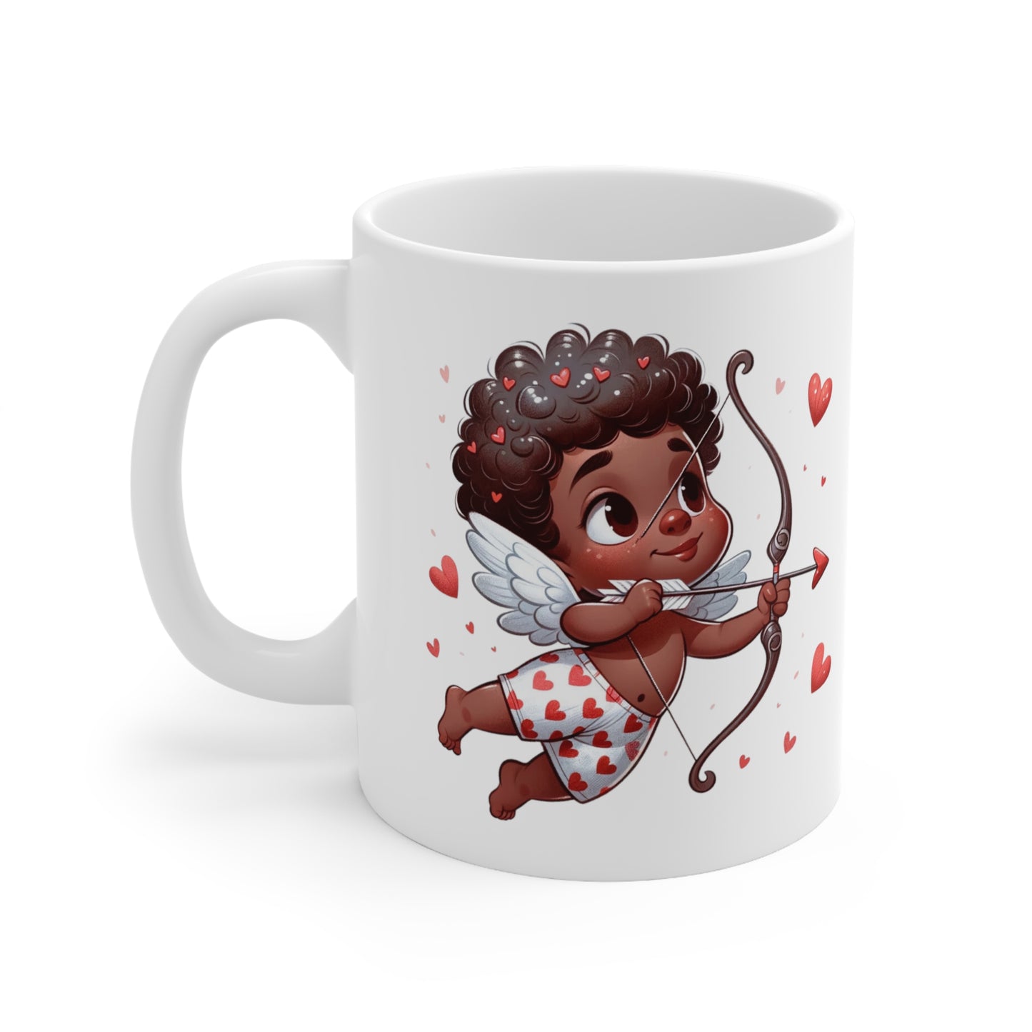 Cupid's Charm| African American Ceramic Mug | Valentine's Day Mug