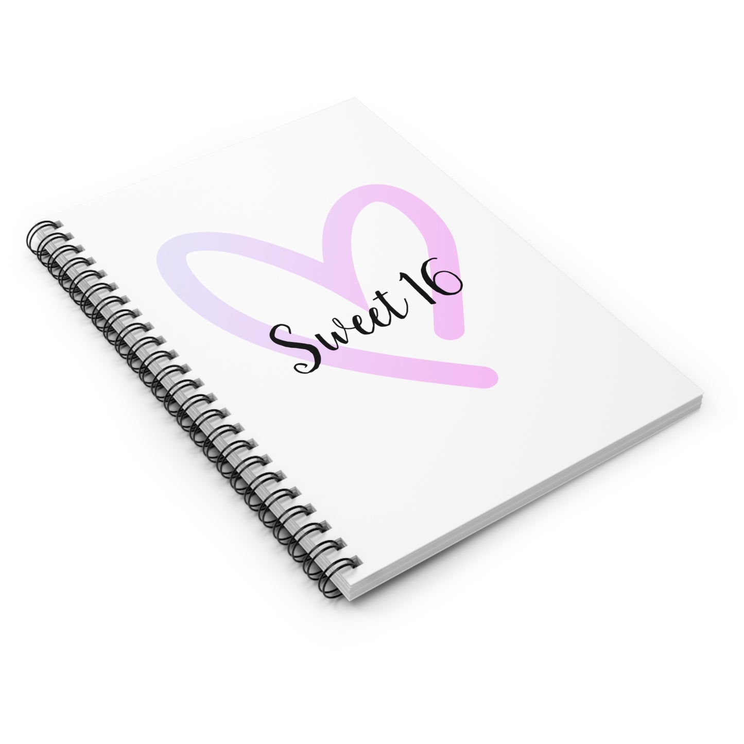 Sweet 16 Spiral Notebook - Ruled Line Paper