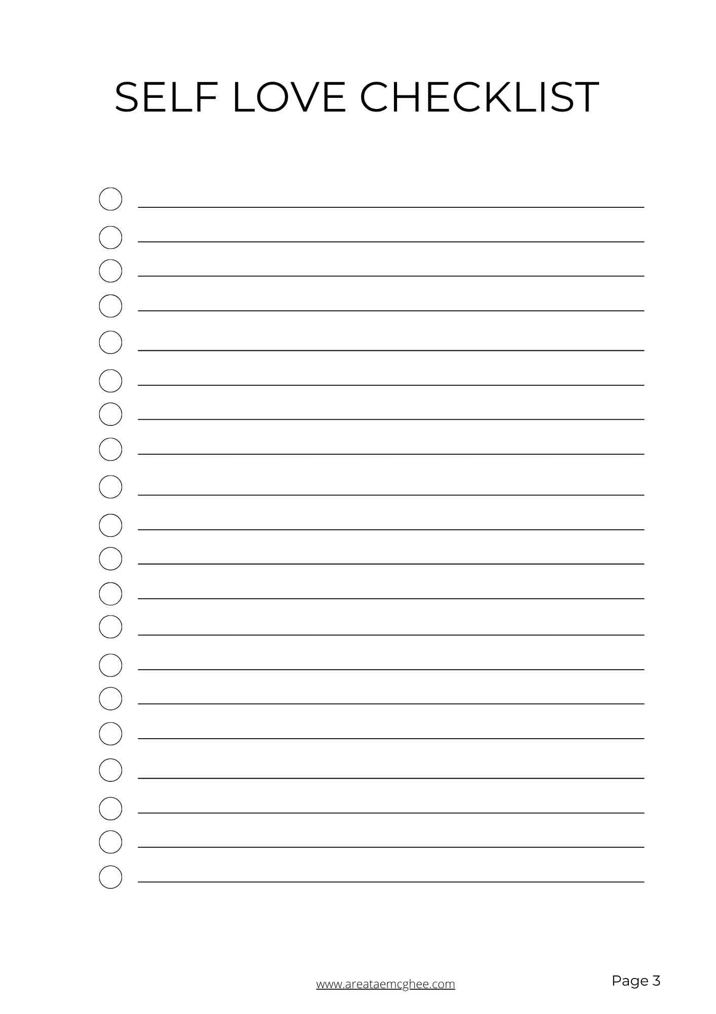 30-Page Self-Love Planner | Mindfulness, Mood Tracking & Daily Reflections