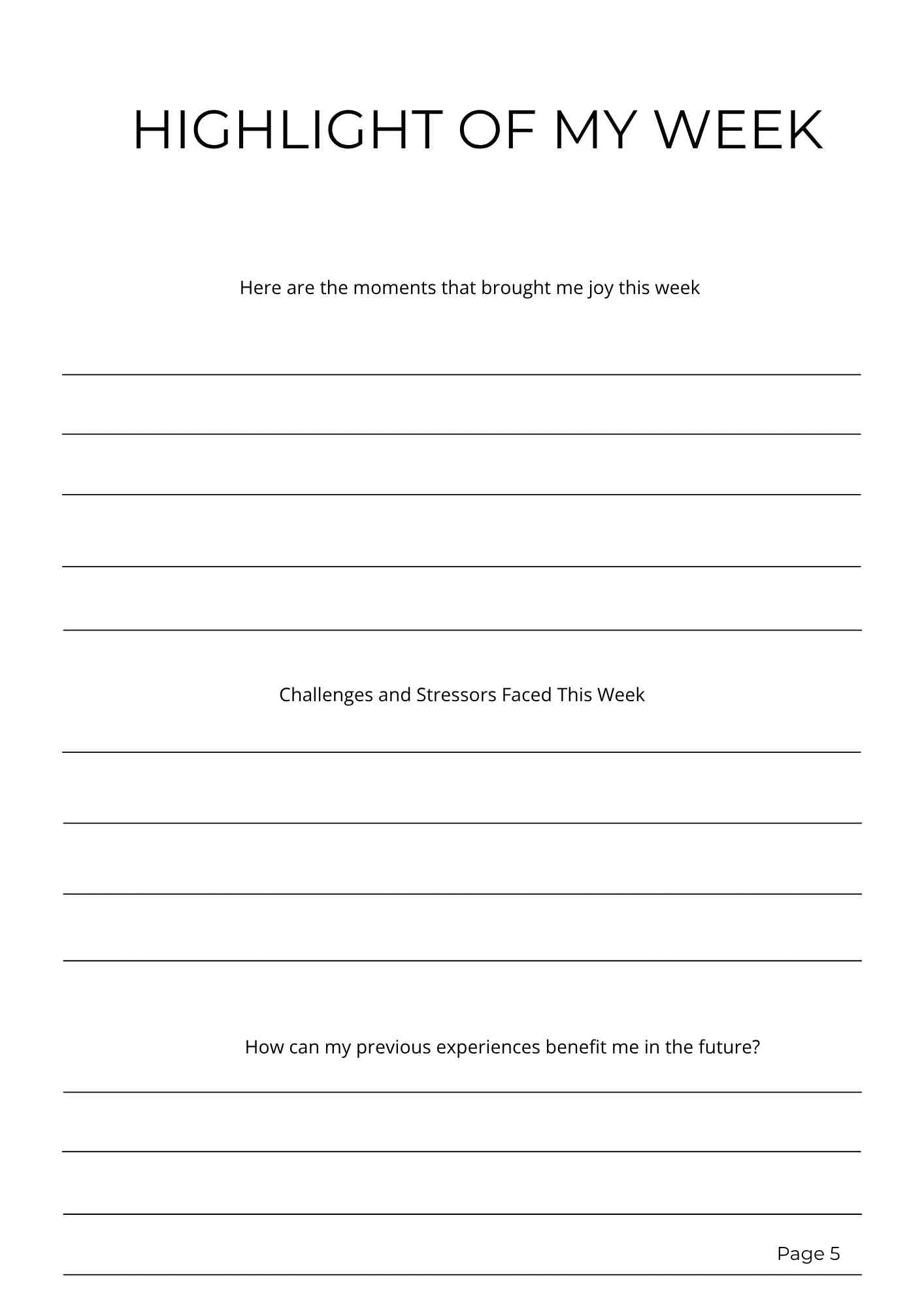 30-Page Self-Love Planner | Mindfulness, Mood Tracking & Daily Reflections