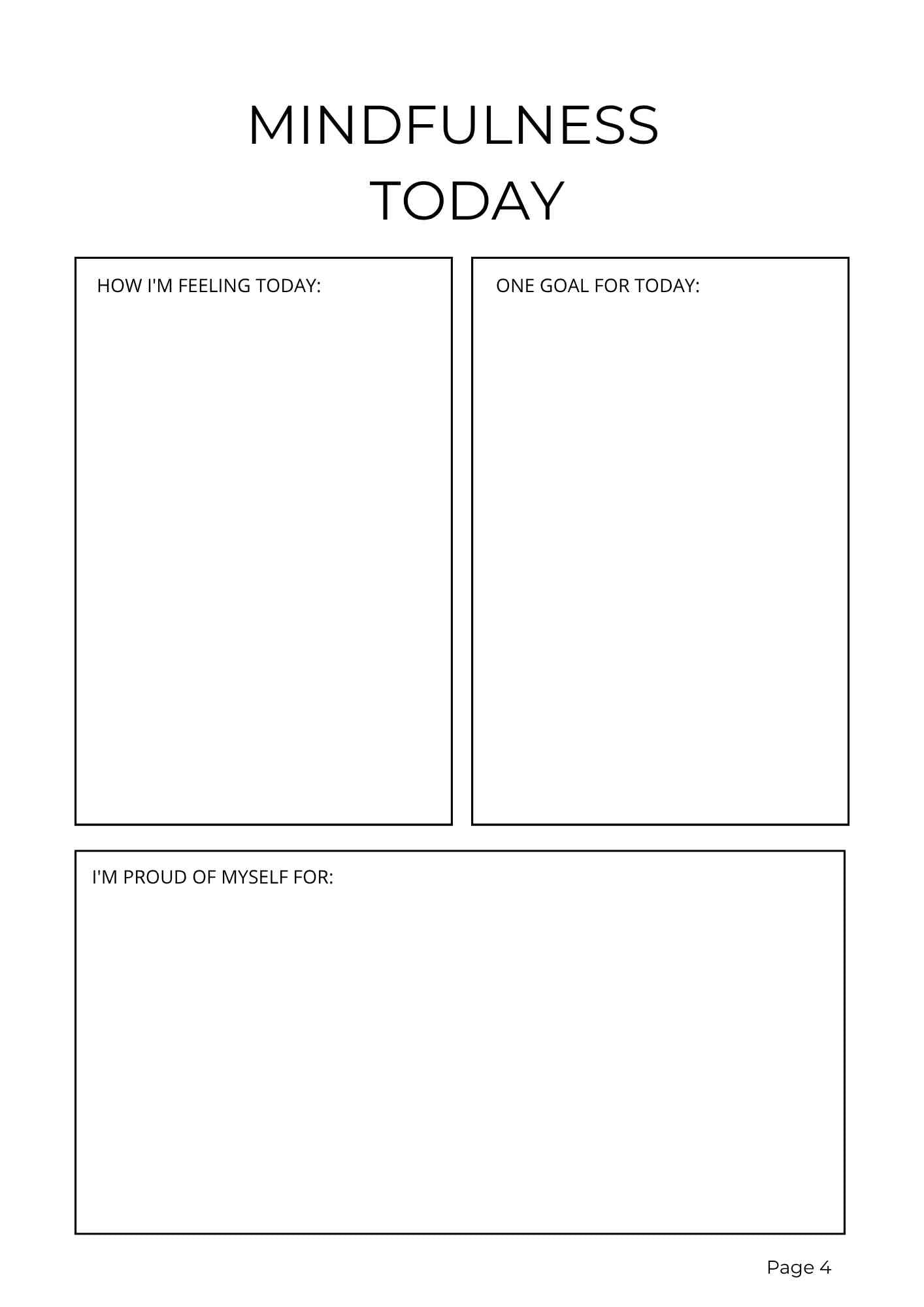 30-Page Self-Love Planner | Mindfulness, Mood Tracking & Daily Reflections