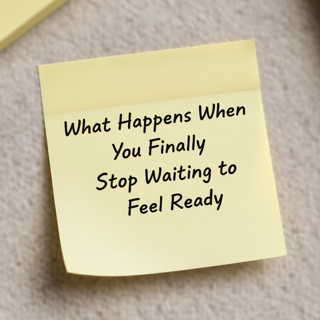 What Happens When You Finally Stop Waiting to Feel Ready