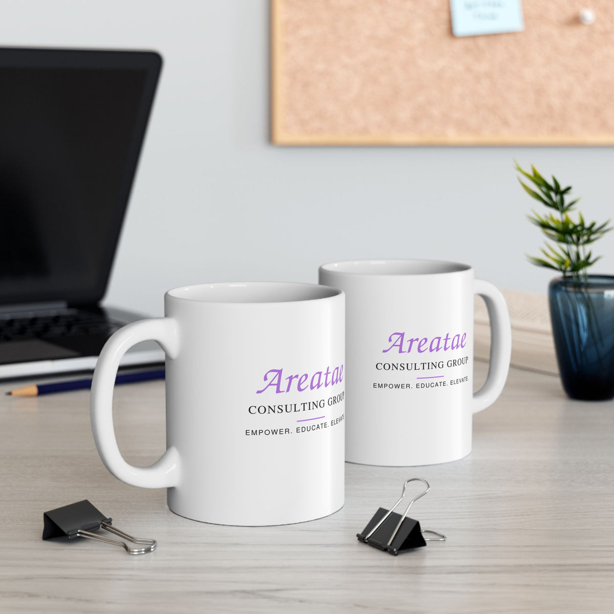 Areatae Consultanting Group Logo Ceramic Mug — Personalized Business Branding Coffee Cup (11oz, 15oz)