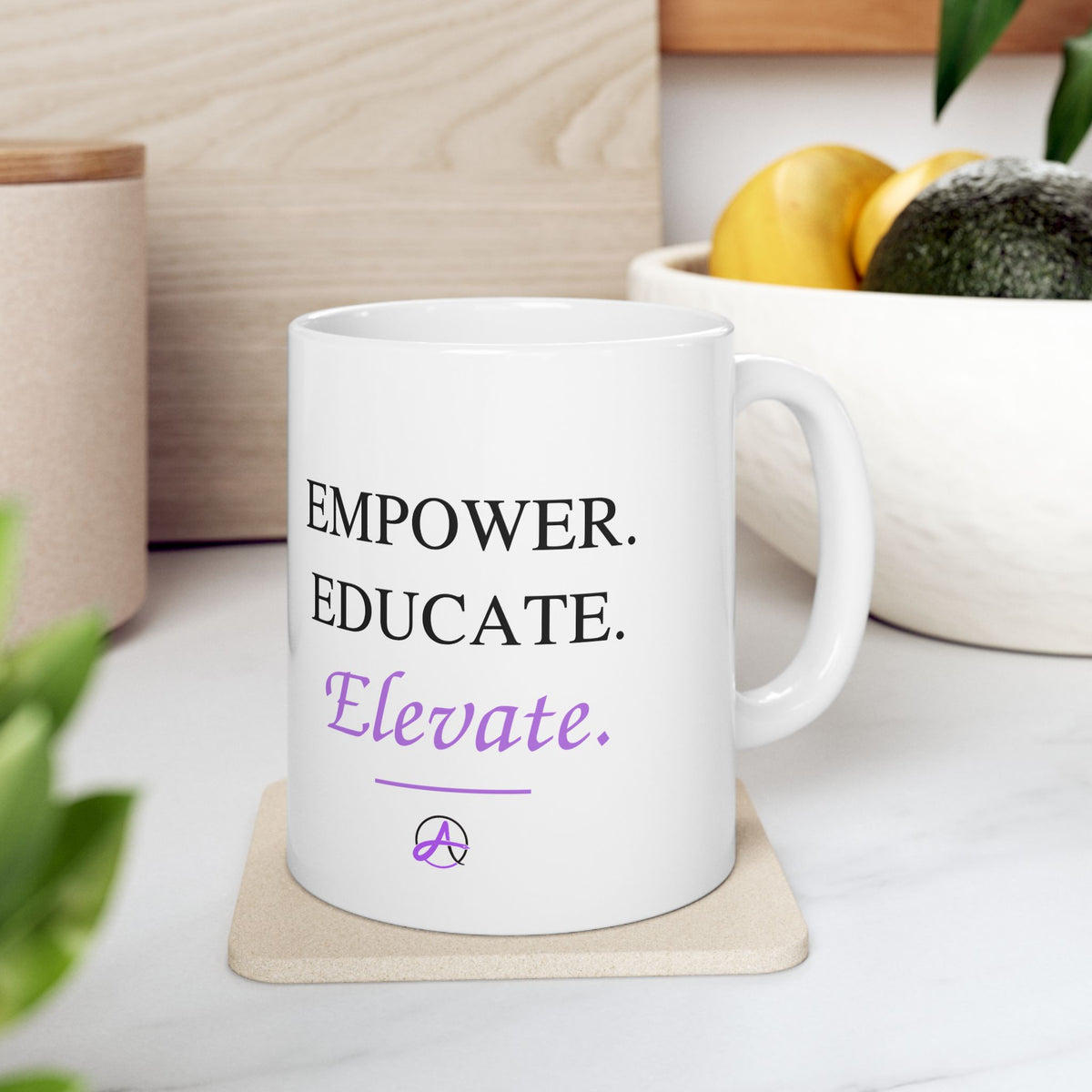 Empower. Educate. Elevate. Ceramic Teacher Coffee Mug (11oz/15oz)