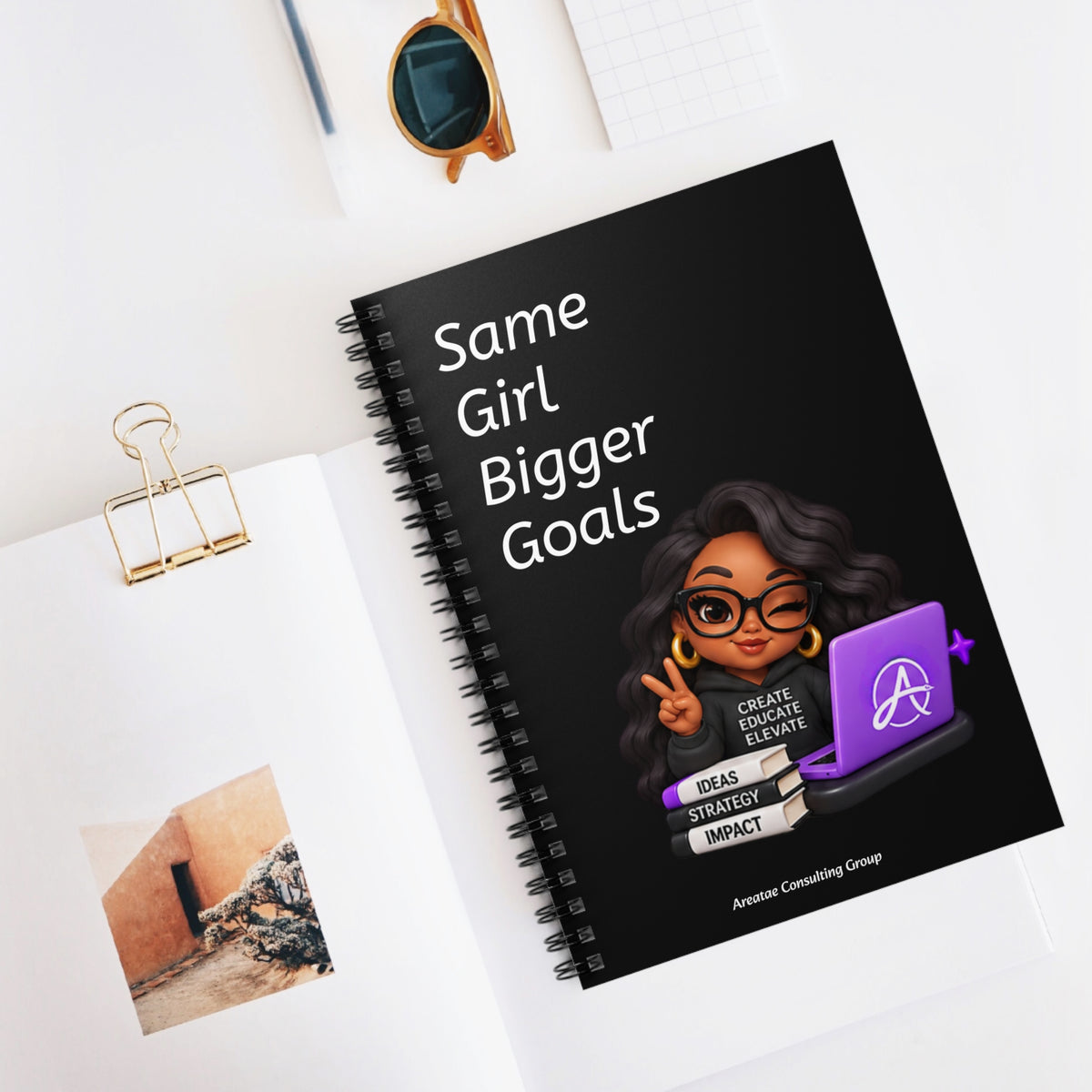 Same Girl Bigger Goals  Spiral Notebook/ Journal for Writers