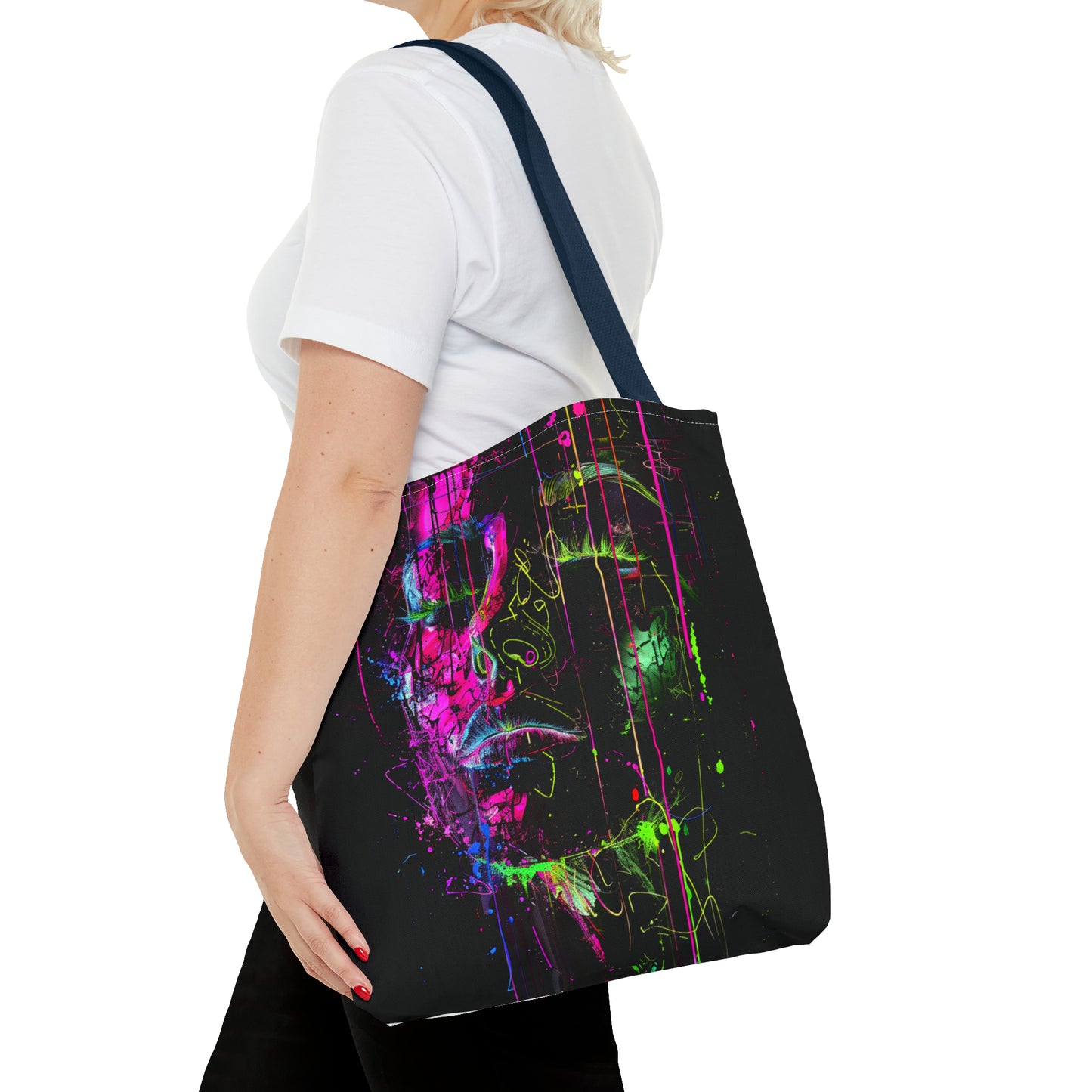 The Muse| Thoughts| Color-Dripping Ink |Portrait of a Woman| Tote Bag