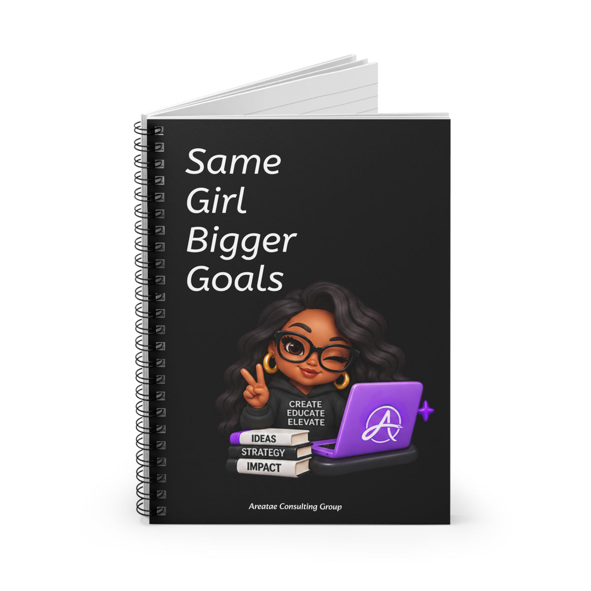 Same Girl Bigger Goals  Spiral Notebook/ Journal for Writers