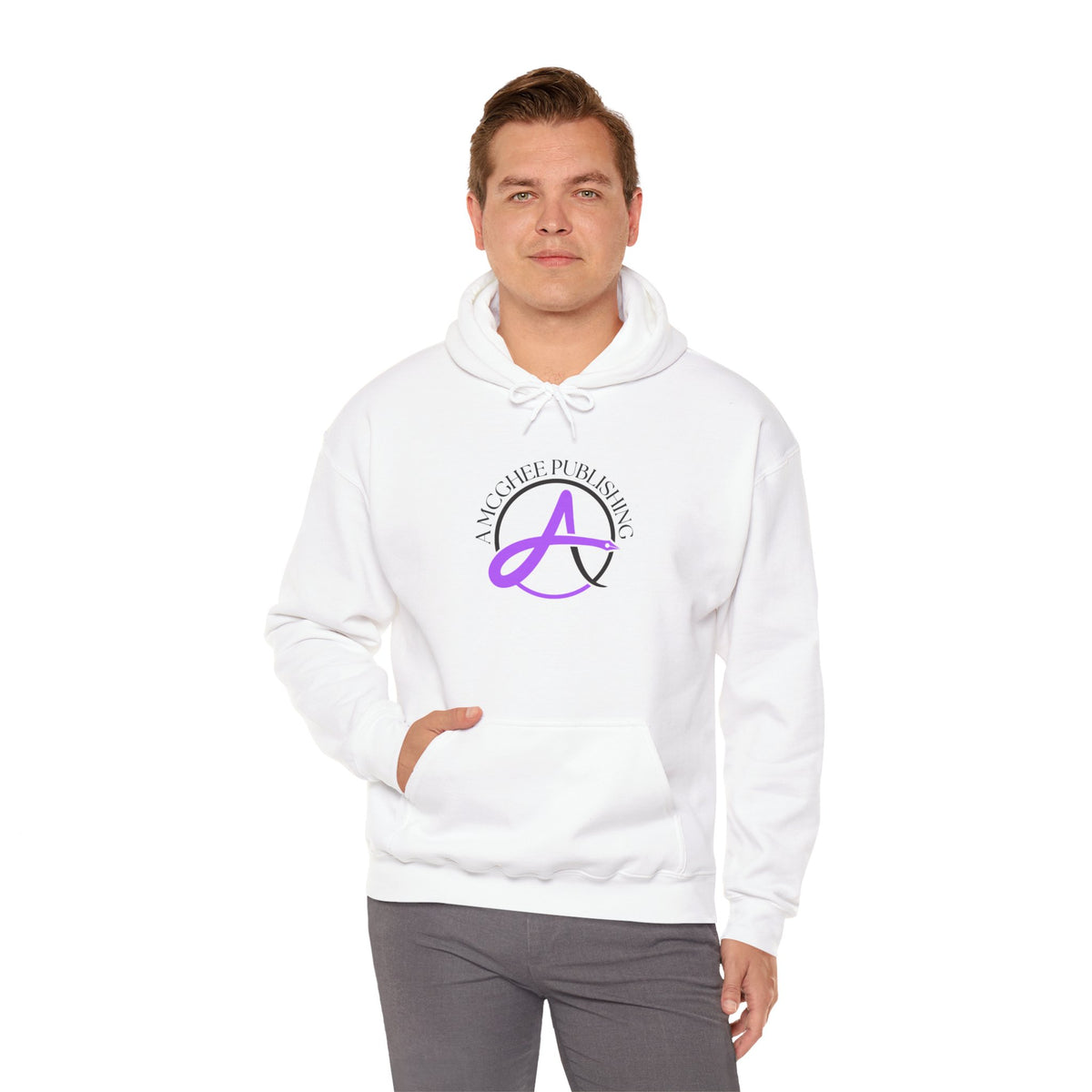 Hoodie — A McGhee Publishing Logo Pullover (White)