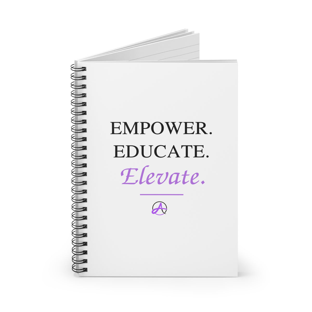 Empower. Educate. Elevate. — Spiral Notebook (Ruled)