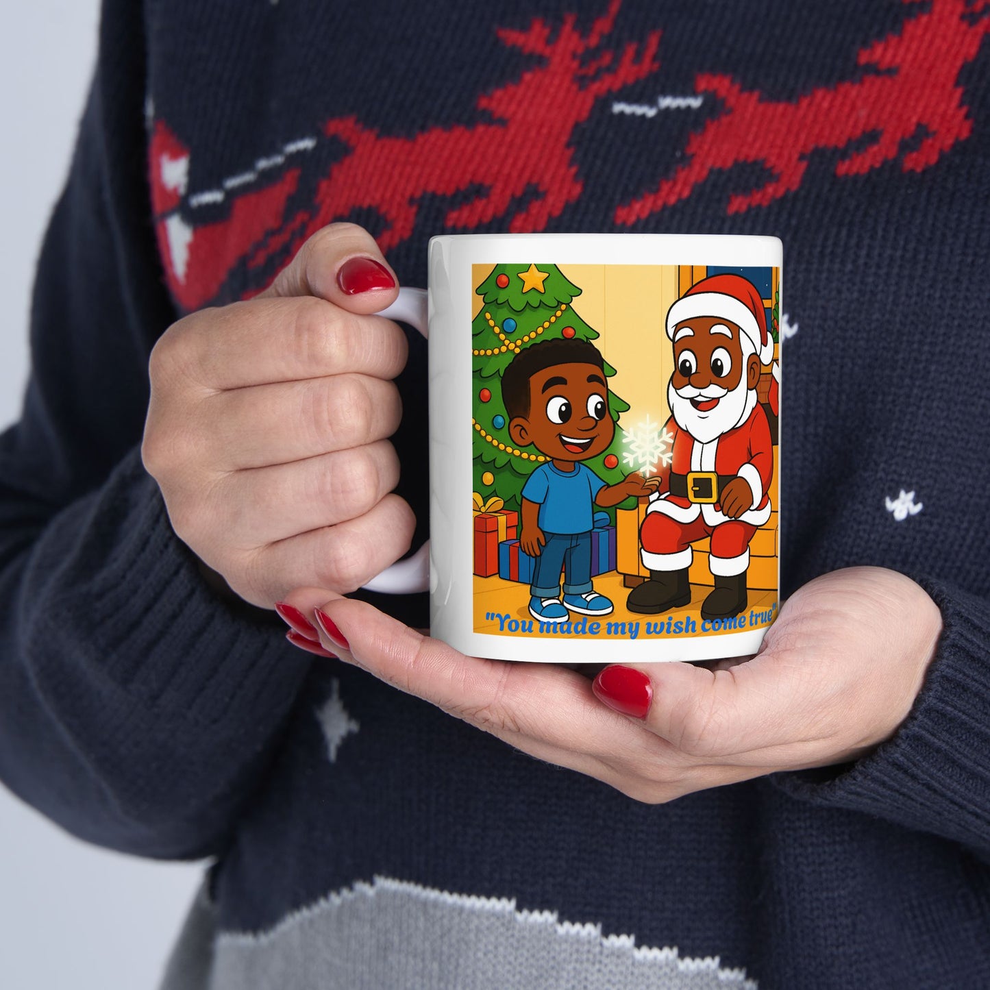 Shawn and the Christmas Wish Ceramic Mug — "You Made My Wish Come True" Holiday Mug (11oz)