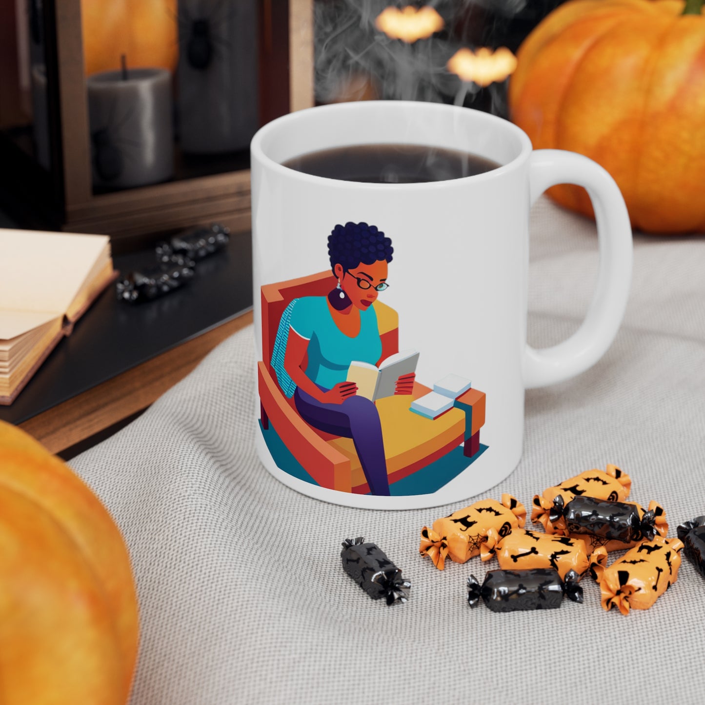 A Book and A Peace of Mind Ceramic Mug