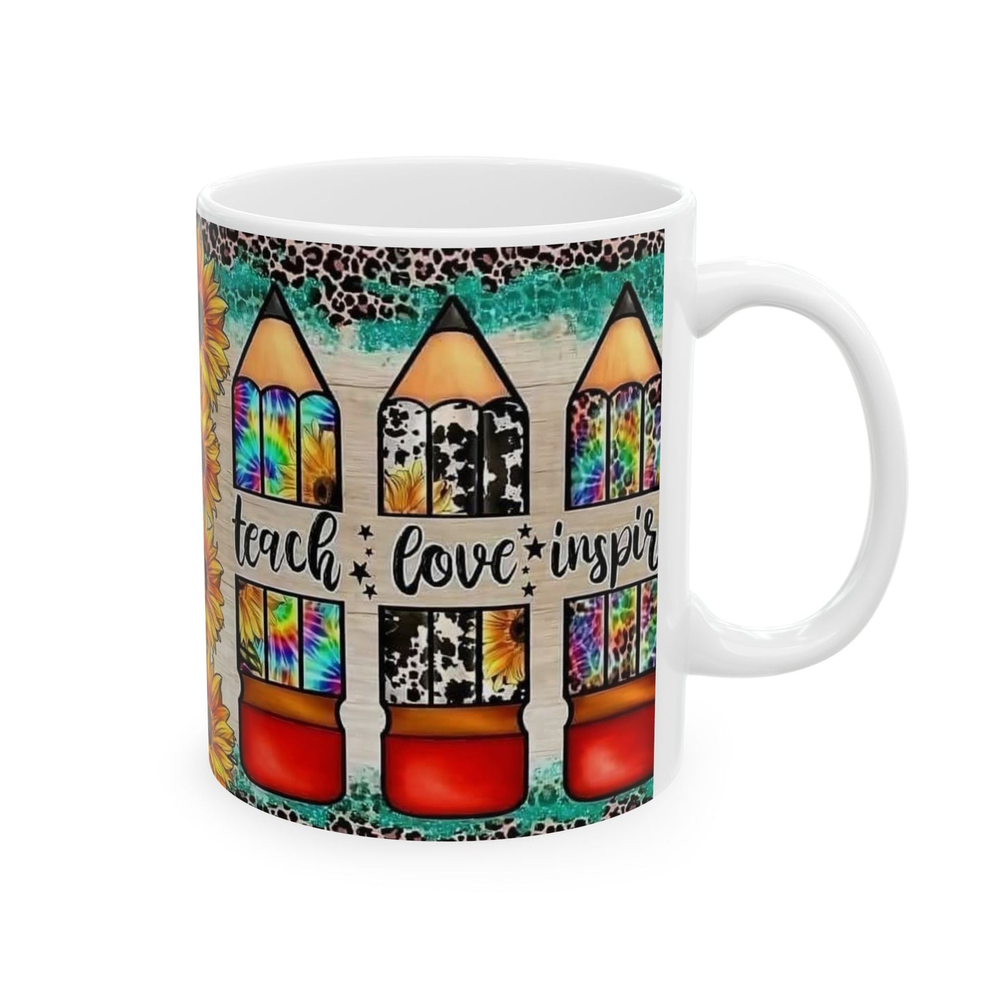 Teacher Mug | Teach Learn Inspire| Ceramic Mug