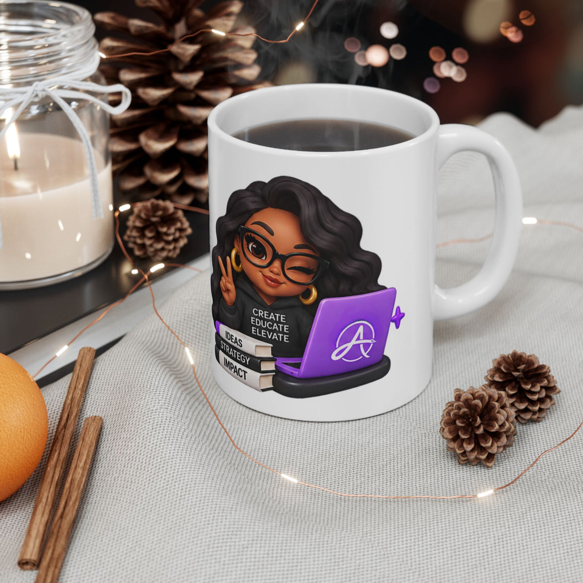 Areatae Consulting Group Empowered Entrepreneur Ceramic Mug — Ideas • Strategy • Impact | 11 oz & 15 oz