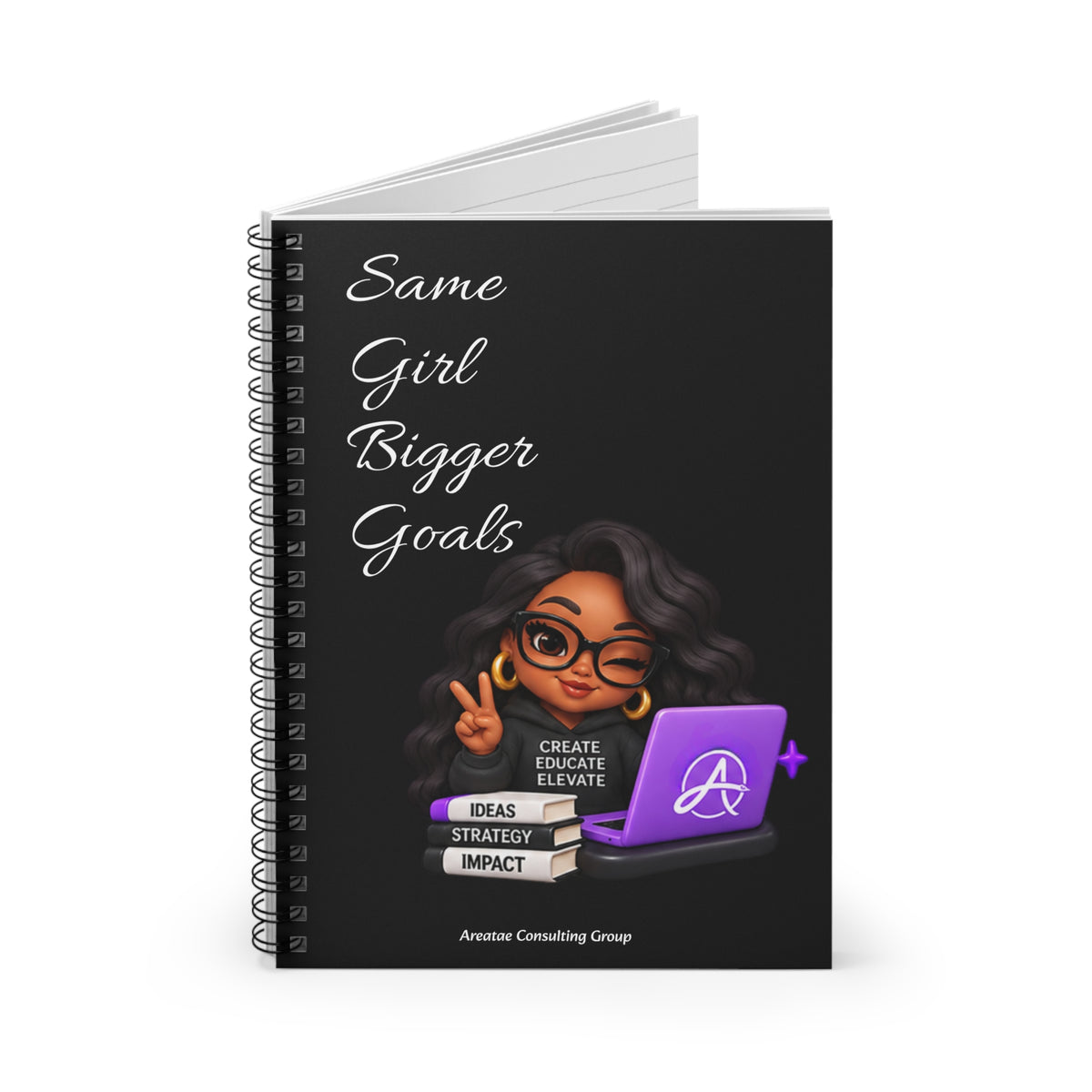 Copy of Dream. Write. Publish. Spiral Notebook — Purple Rainbow Journal for Writers