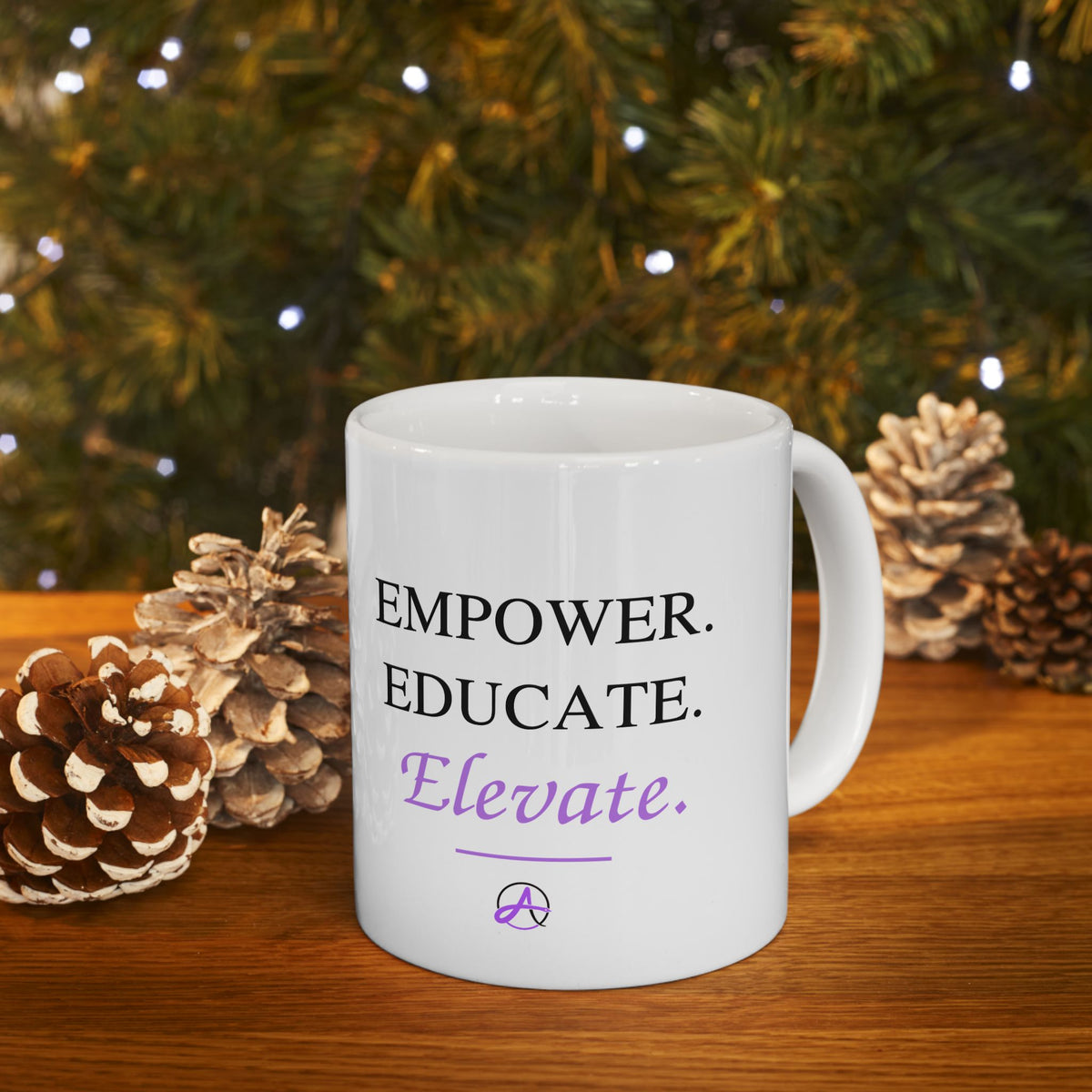 Empower. Educate. Elevate. Ceramic Teacher Coffee Mug (11oz/15oz)