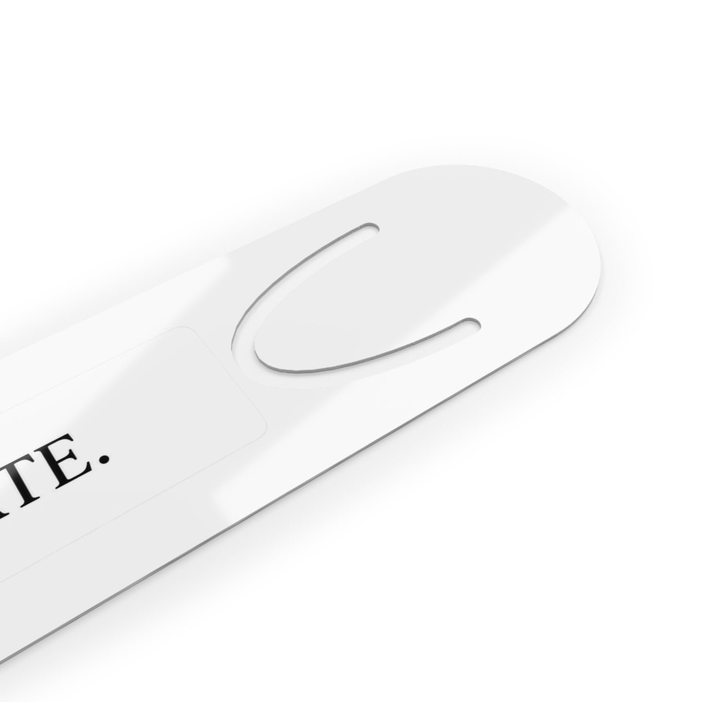 Educate Bookmark – Minimalist Metal Bookmark with "EDUCATE." Typography & Heart Accent