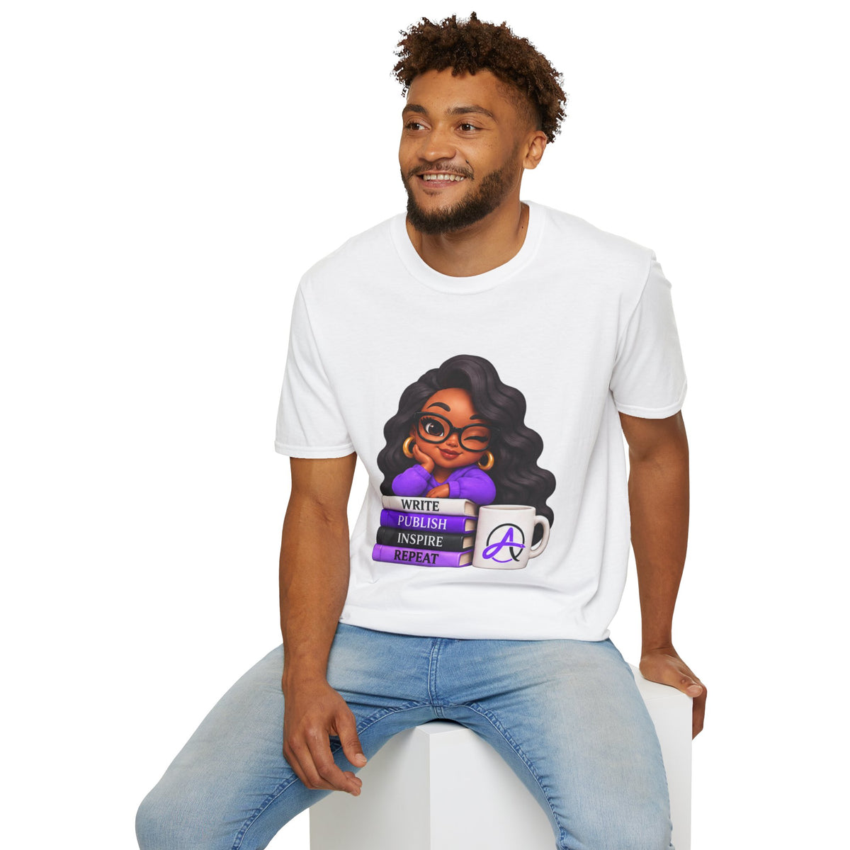 Writer Spirit T‑Shirt — "Write Publish Inspire Repeat" Book Lover Tee