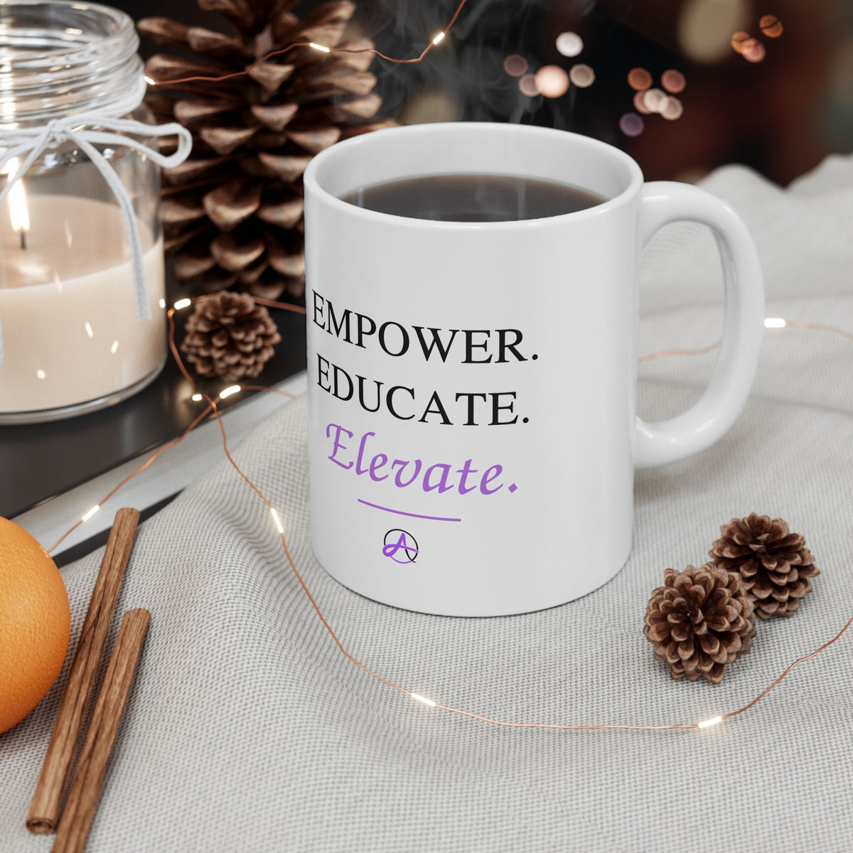 Empower. Educate. Elevate. Ceramic Teacher Coffee Mug (11oz/15oz)