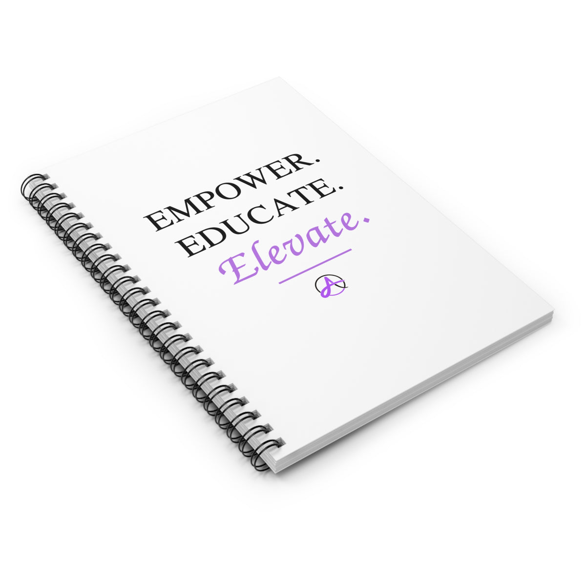 Empower. Educate. Elevate. — Spiral Notebook (Ruled)