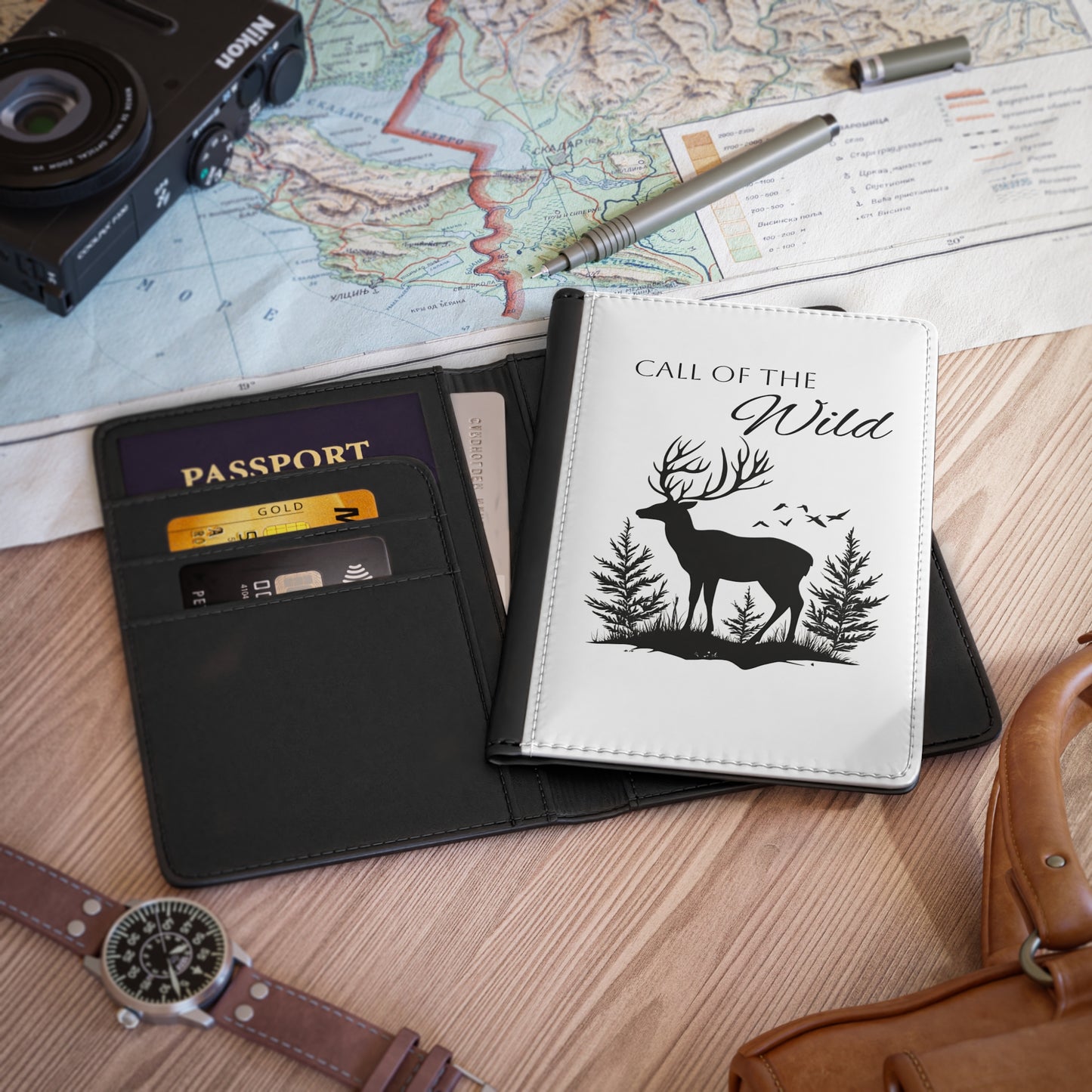 Call of the Wild Passport Cover - Adventure Travel Accessory