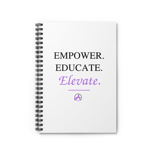 Empower. Educate. Elevate. — Spiral Notebook (Ruled)