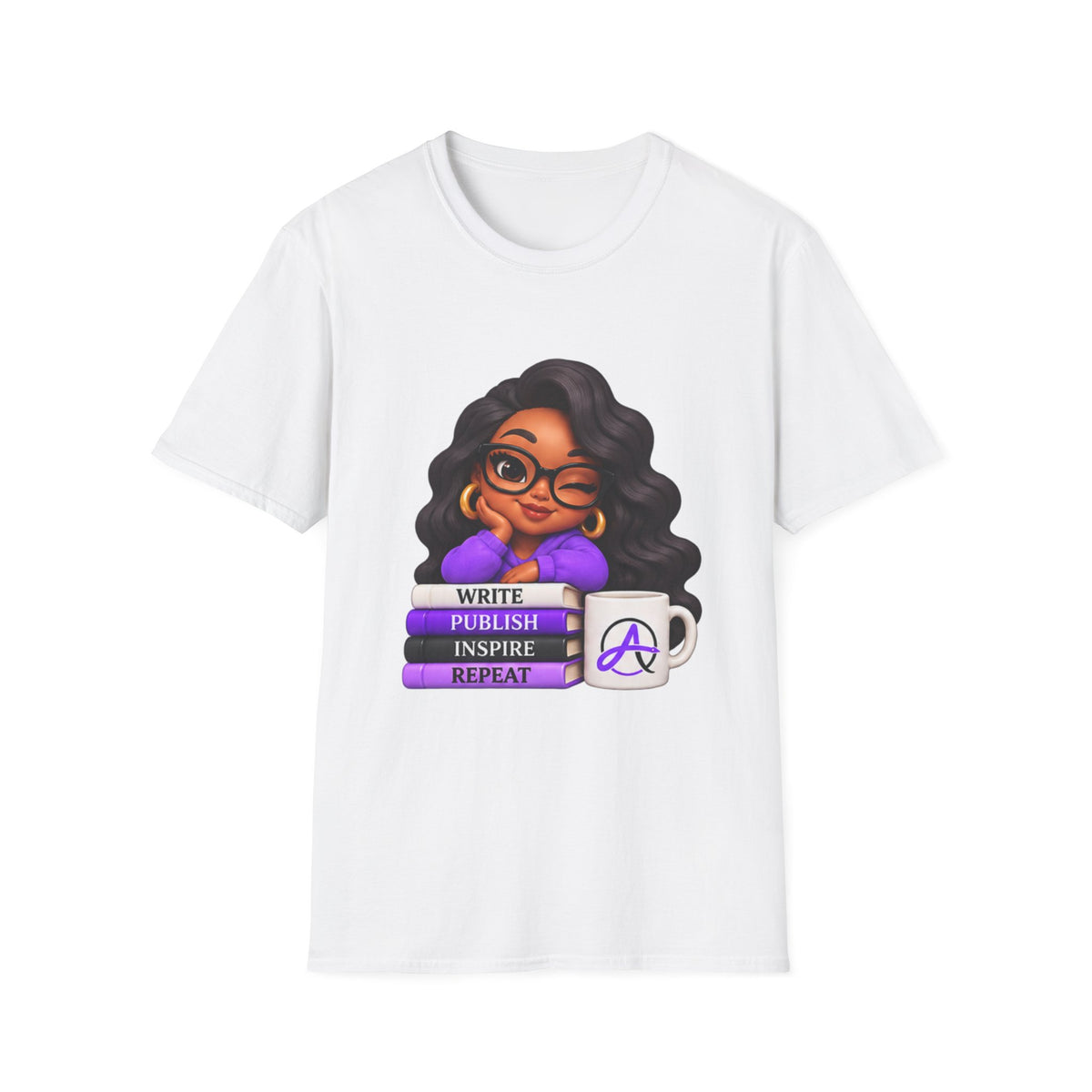 Writer Spirit T‑Shirt — "Write Publish Inspire Repeat" Book Lover Tee