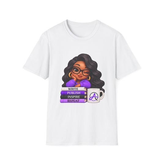 Writer Spirit T‑Shirt — "Write Publish Inspire Repeat" Book Lover Tee