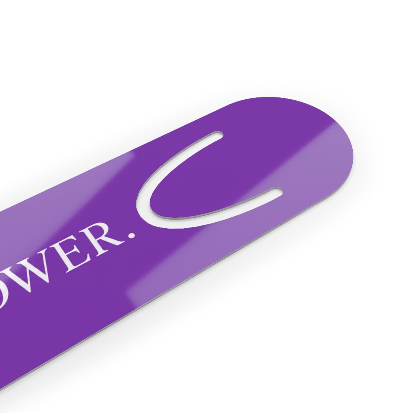 Empower Purple Metal Bookmark — Inspirational “EMPOWER.”