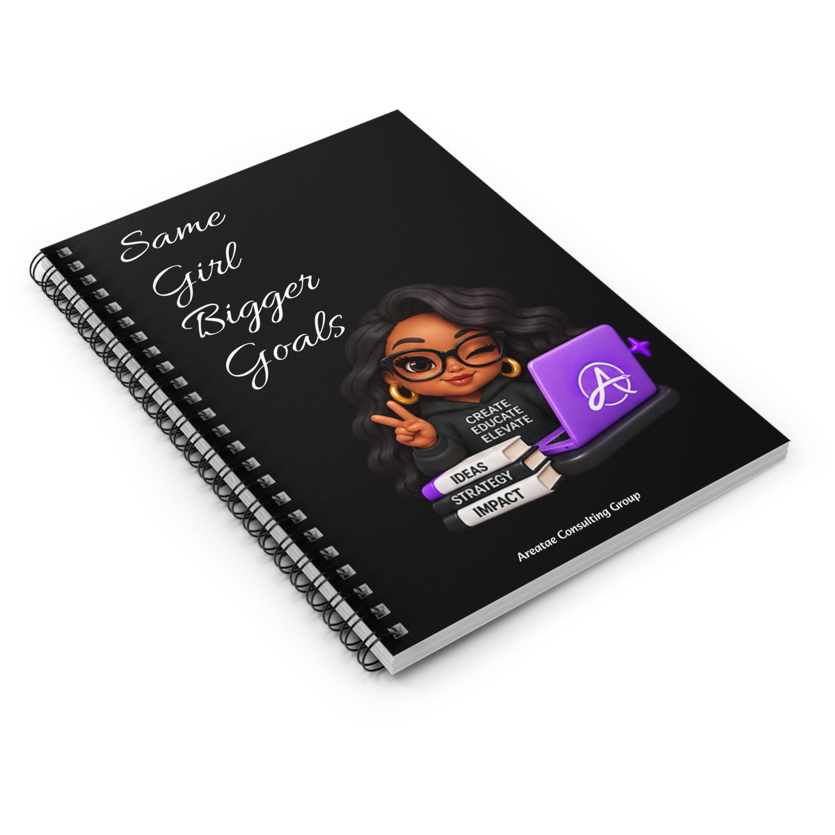 Copy of Dream. Write. Publish. Spiral Notebook — Purple Rainbow Journal for Writers
