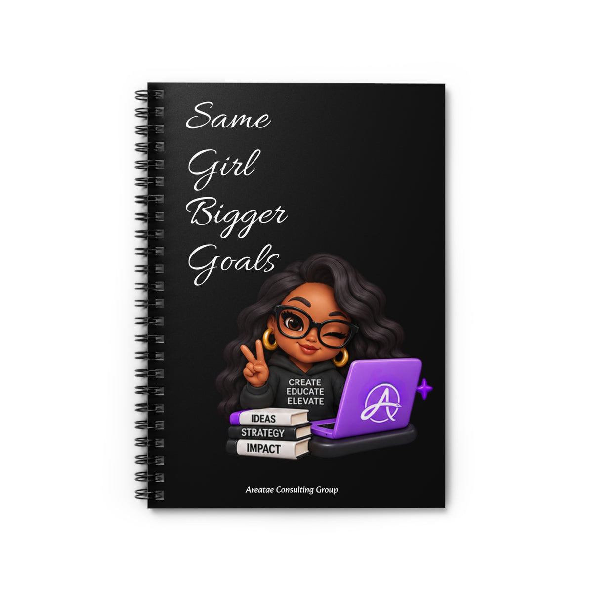 Copy of Dream. Write. Publish. Spiral Notebook — Purple Rainbow Journal for Writers
