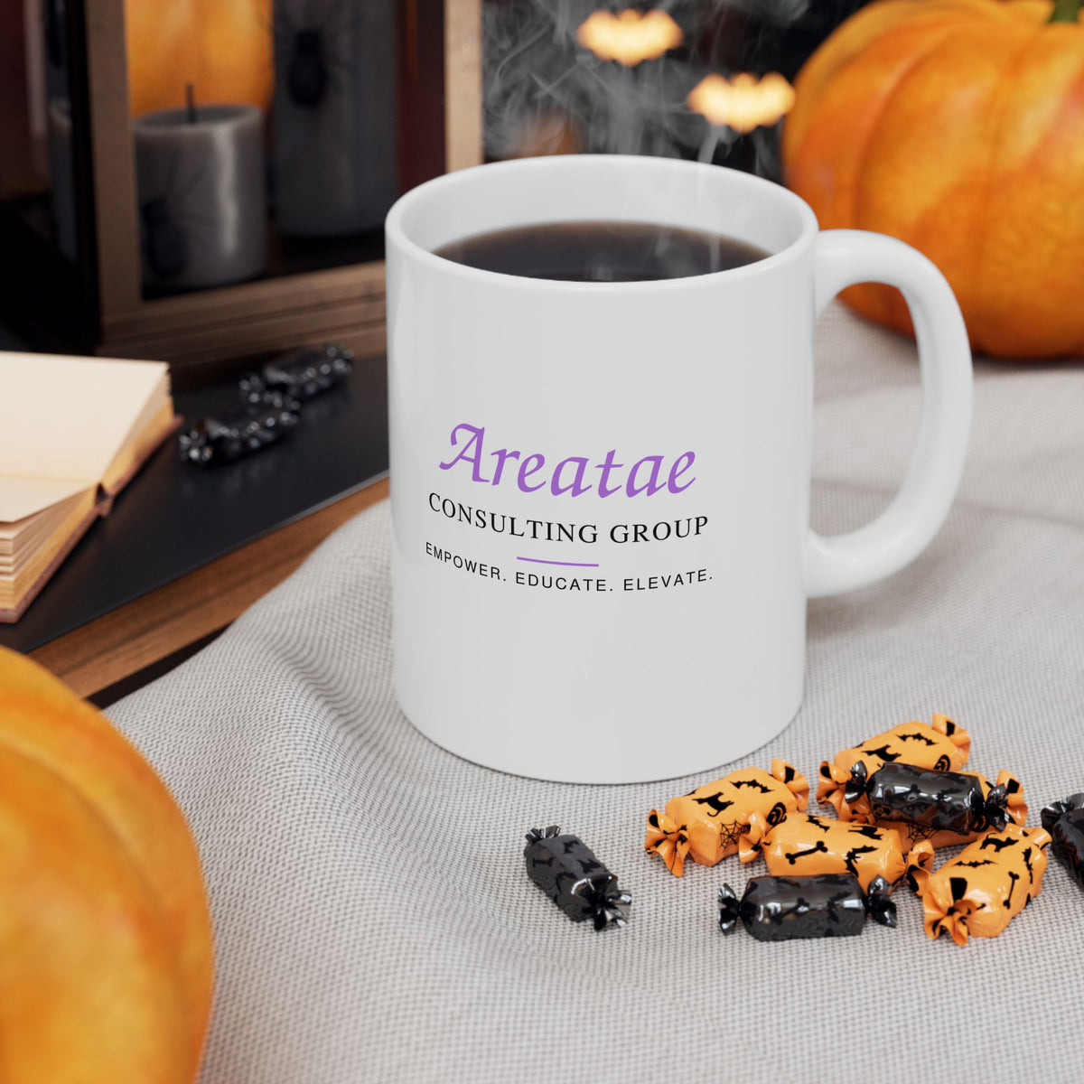 Areatae Consultanting Group Logo Ceramic Mug — Personalized Business Branding Coffee Cup (11oz, 15oz)